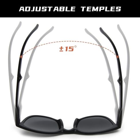 Pro Acme Polarized Folding Sunglasses for Women Men Black Square Foldable Sunglasses for Travel, Driving, Easy Carry in Saudi Arabia
