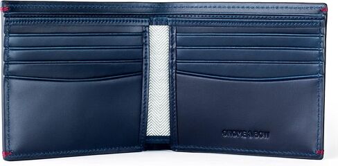 Gnome & Bow Gulliver Cash Coin Slot Bifold Wallet Men (100% Genuine USA Wax Leather/RFID Blocking) (Blue) in Saudi Arabia