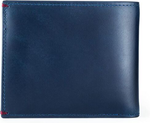 Gnome & Bow Gulliver Cash Coin Slot Bifold Wallet Men (100% Genuine USA Wax Leather/RFID Blocking) (Blue) in Saudi Arabia