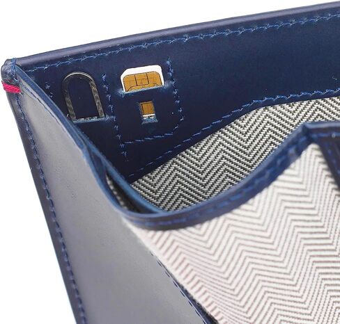 Gnome & Bow Gulliver Cash Coin Slot Bifold Wallet Men (100% Genuine USA Wax Leather/RFID Blocking) (Blue) in Saudi Arabia