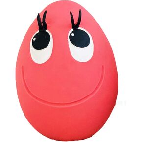 Lucas b Natural Dog Toys XL Squeaky Rubber Egg (Orange)