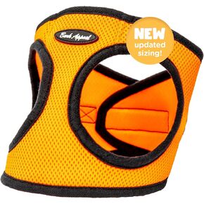 Bark Appeal Orange Step-in Dog Harness for Small-Medium Pets – Updated Sizing, Re-Measuring is Essential – Soft Vest Harness – Anti-Choke with Adjustable Strap & Heavy Duty Clip – XL