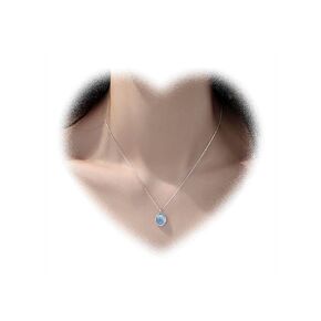 Black Crystal Necklace for Women Natural Crystal Gemstone Necklace Choker Crystal Pendant Necklace Round Black Cz Necklace Silver Rhinestone Necklace Jewelry for Girls Gifts (Black)