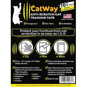 10-Pack Furniture Protectors From Cats Scratch, Couch Protector for Cats, Anti Cat Scratch Furniture Protector, Couch Guard for Cats - Sofa Corner Scratching Training Tape Deterrent Made In USA
