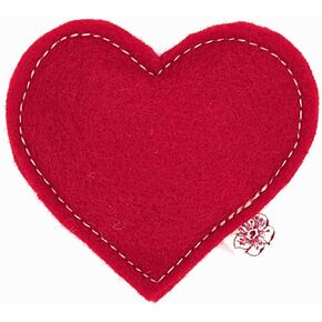 Catnip Toy, Organic Catnip, 100% Wool Felt, Grown & Made in The USA, Heart (Red)