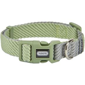 Soft Cotton Hemp Dog Collar Adjustable Dog Collars with Quick Release Buckle for Small Medium Large Dogs & Puppy with Sensitive Skin