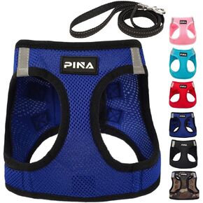 PINA Dog Harness for Small Dogs No Pull, Small Dog Harness and Leash Set, No Choke Breathable Mesh Dog Vest Harness, Lightweight Adjustable Small Medium Dog Harness - Easy to Put On and Take Off