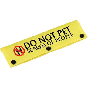 Funny Dog Leash Sleeve Do Not Pet Scared of People Dog Leash Wrap Sleeve Alert Tag Pet Birthday Gift (Scared of People-YE Sleeve) in Kuwait
