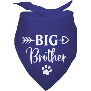 Big Brother Dog Bandanas Pet Dog Pregnancy Announcement Gender Reveal Photo Prop Navy Pet Scarf Decorations Accessories for Dog Lovers Owner Gift