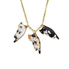 Cute Cat Pendant Necklace for Woman, DIY Charm Necklace for Cat Lover
