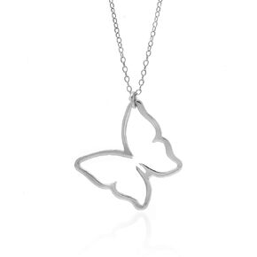 BUTTERFLY NECKLACE - PURE Sterling Silver Necklace (Handmade in the USA by Gracefully Made Jewelry)