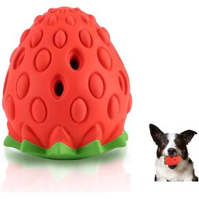 Strawberry Tough Dog Toys for Aggressive Chewers | Treat Dispensing Dog Toys | Dog Teething Chew Toy | Indestructible Durable Puppy Toy for Medium Large Dogs in Saudi Arabia