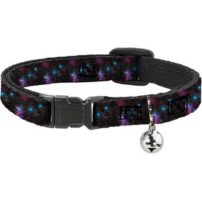 Buckle-Down Orion Belt Constellation, Breakaway Cat Collar with Bell, Plastic Clip, Easy Adjustable, 8.5 to 12"-0.5" Wide