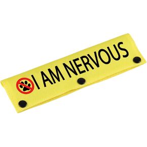 Funny Dog Leash Sleeve I am Nervous Dog Leash Wrap Sleeve Pet Birthday Gift (I AM NERVOUS-YE Sleeve)