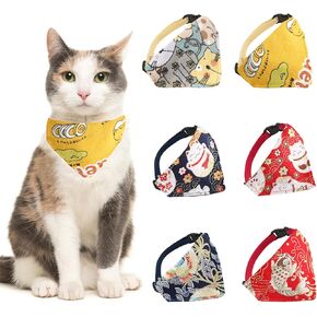 Pet Bandana Collar, 6 Pack Dog Bandanas Collar with Adjustable Strap Triangle Bibs Collar for Cats Dogs