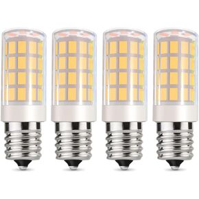 Microwave Oven Light E17 LED Bulb T7 Base 8W(80W Halogen Equivalent)Over Counter Microwave Ovens120V Replacement Oven Part for 8206232A 1890433 AP4512653 WB36X10003,4-Pack(Daylight White 6000K)