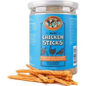 Mini Chicken Sticks for Dogs - Dehydrated Dog Treats & Single Ingredient - High Protein, Low Fat - Crunchy Chew Sticks - 3oz
