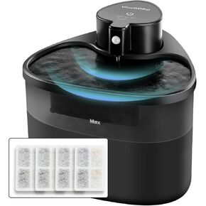 Pet Water Fountain: VIawGORal 2L/67oz Wireless Cat Water Fountain with Super Quiet Pump, Automatic Water Dispenser for Cats Dogs and Multiple Filtration Pet Fountain
