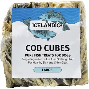Icelandic+ Large Cod Skin 2" Cube Dog Treat