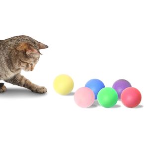 Andiker Cat Track Toy Balls, 6pcs Colorful Cat Toys for indoor Cats Lightweight and Bounce Durable 1inches Replacement Balls for Cat Tower Toy (8pc)