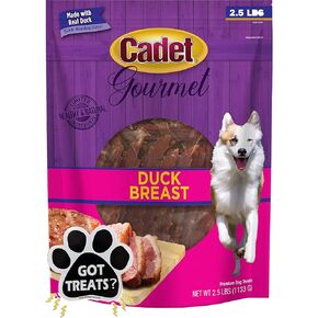 Cadet Duck Breast Gourmet Dog Treat 2 Pack with Exclusive Got Treats Paw Magnet for Car, Refrigerator, and More