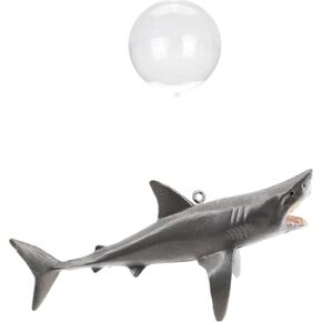 Gray Floating Shark Ornament - Adjustable Aquarium Shark Animal Decor, Shark Pool Décor | Aquarium Floating Shark Ornaments Suitable for Aquarium All Kinds of Fish Tank and Home Aquarium Decor