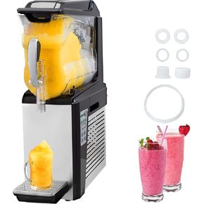 VEVOR Slushy Machine, 10L 1 Tank Slushie Machine for Home, 600W Commercial Slushy Machine, Slushy Machine for Frozen Drinks Automatic Clean, Slushy Machine for Home Supermarkets Cafes Restaurants