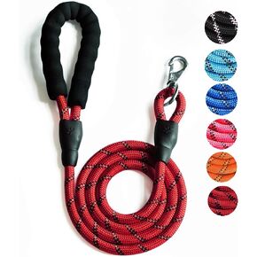 5.9FT Blue Reflective Dog Leash, Heavy Duty Dog Walking Leash with Comfortable Padded Handle, Dog Training Lead for Small Medium and Large Dogs