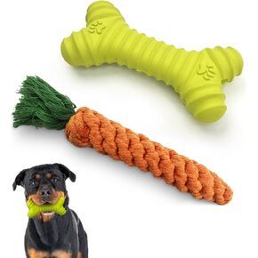 Combination of squeaky rubber toys and cotton rope toys Plush toys for dogs Squeaky toys