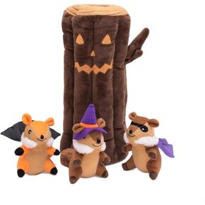 ZippyPaws Halloween Burrow Haunted Log, 1 Count