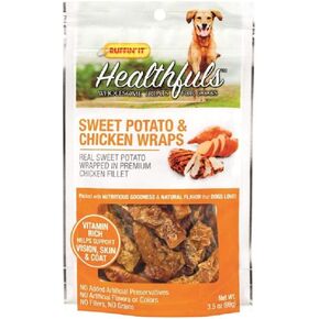 Ruffin It Sweet Potato And Chicken Wraps Dog Treat