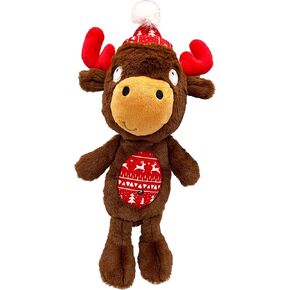 Huxley & Kent Slappies for Dogs | Ralphie Beaver (Small) | Christmas Holiday Dog Toy | Squeak & Shake Dog Toy | No Stuff Tummy with Squeaky TPR Ball in Head | Simulates Hunting Nature for Dogs