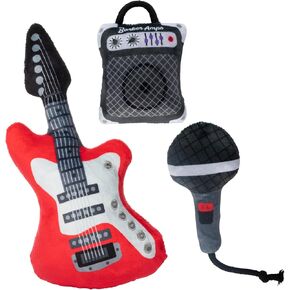 Fringe Studio Plush Dog Toy Set, Ready to Rock, 3 Piece Set, Pet Shop Collection (312512)