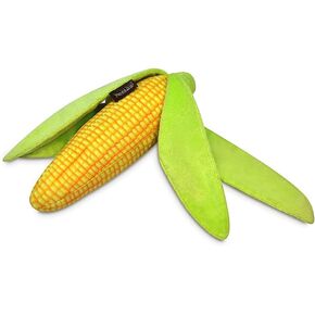 P.L.A.Y. Cute Plush Dog Toys - Vegetable Themed Durable Squeaker Crinkle Plush Chew Toy, Great for Puppies & Small, Medium, Large Dogs - Machine Washable, Recycled Materials (Farm Fresh Corn)