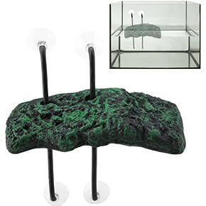 Turtle Basking PU Foam Fish Floating Island Floating Turtle Pier Reptile Ramp Terrapin Dock Floating Turtle Pier with Suction Cup for Amphibious Animals(L)