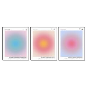 Aura Wall Art, Angel Numbers Print, Aura Energy Spiritual Gradient Print, Trendy Spiritual Aura Energy Gradient Wall Art, Positive Energy Wall Decor (8X10 Inch Print Without Frame)