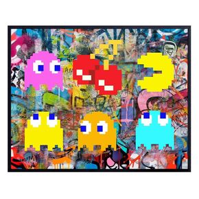 Video game Room Decor - Gaming Room Decor - Boys Bedroom, Man cave, Rec Room, playroom Wall Decor - Gamer Room Decor - Graffiti Wall Art - Game Room Wall Decor - Arcade game Gaming Posters 8x10