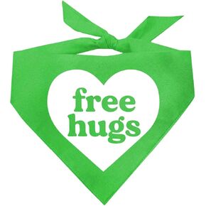 Free Hugs Valentine's Day Dog Bandana (Red, OS 726)