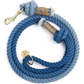Blue Ombre Handmade Rope Leashes for Dogs Rope Dog Leash Rope Cute Dog Leash Braided Dog Leash Cotton Rope Leash for Small Dogs 5FT Organic Cotton