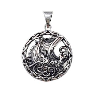 Viking Drakkar Ship Pendant for Men - Made From 925 Sterling Silver