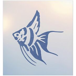 Angelfish 1 Stencil - 5.5" x 6" Sea Ocean Creatures Marine Animals Mylar Stencils Drawing Painting Template Wall Stencil Reusable DIY Crafts - The Artful Stencil
