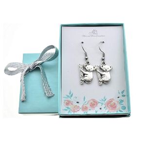 Koala Bear Earrings. Koala Bear Gifts. Koala Jewelry. Animal Jewelry. Animal Earrings. Gift for Animal Lover. Gift for Women