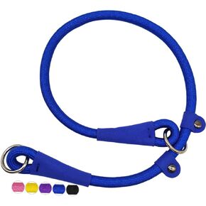 Rope Dog Collar, Adjustable Slip Collar for Dog Training, Classic Rolled Cute Pet Collar for Small Medium and Large Dogs