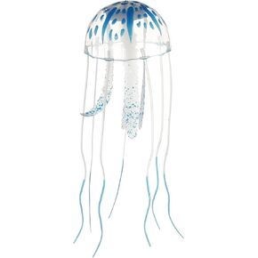 Fish Tank Jellyfish Decoration, Silicone Fluorescent Jellyfish Glow Ornaments for Aquarium, 2.3x5.9inch(Blue) in Kuwait