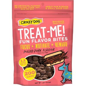 Crazy Dog Treat-Me! Mini Treats: Pulled Pork - 4 oz.