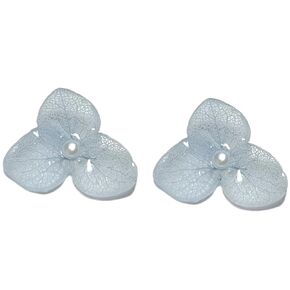 Anna Hydrangea Immortal Floral| Unique Handmade Pressed Flower Earrings| 14k Gold Plated S925 Sterling Silver Wildflower Stud Gifts for Mom Jewelry|Resin Dangle Earrings for Her (Pink)