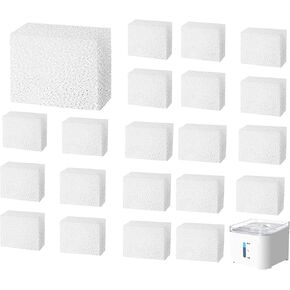 12 Pack Pet Sponge Filters Replacement Pre Filter Sponges for 67oz/ 2L Pet Water Fountain Cat Water Foam Filter Dog Drinking Water Sponge Foam Filters for Pet Dog Cat Fountain ATITOWEL