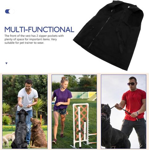 Pet Training Vest Dog Handler Obedience Clothing Obedience Vest for Dog Trainer Vests for Men Weighted Vest for Dogs Dog Vest Cloth Strap Dress Polyester (windbreaker) in Saudi Arabia