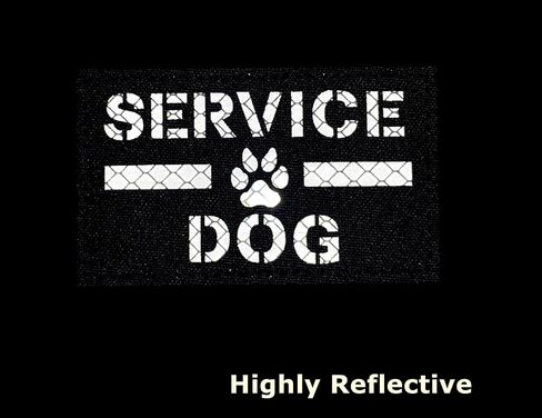 2 PCS K-9 Patch for Dog Harness Reflective Dog Paw Patches K-9 USA Flag with Hook and Loop Fastener Backing (Service Dog-White) in Saudi Arabia