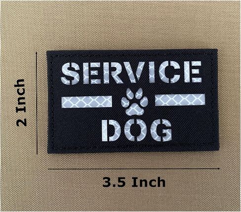 2 PCS K-9 Patch for Dog Harness Reflective Dog Paw Patches K-9 USA Flag with Hook and Loop Fastener Backing (Service Dog-White) in Saudi Arabia